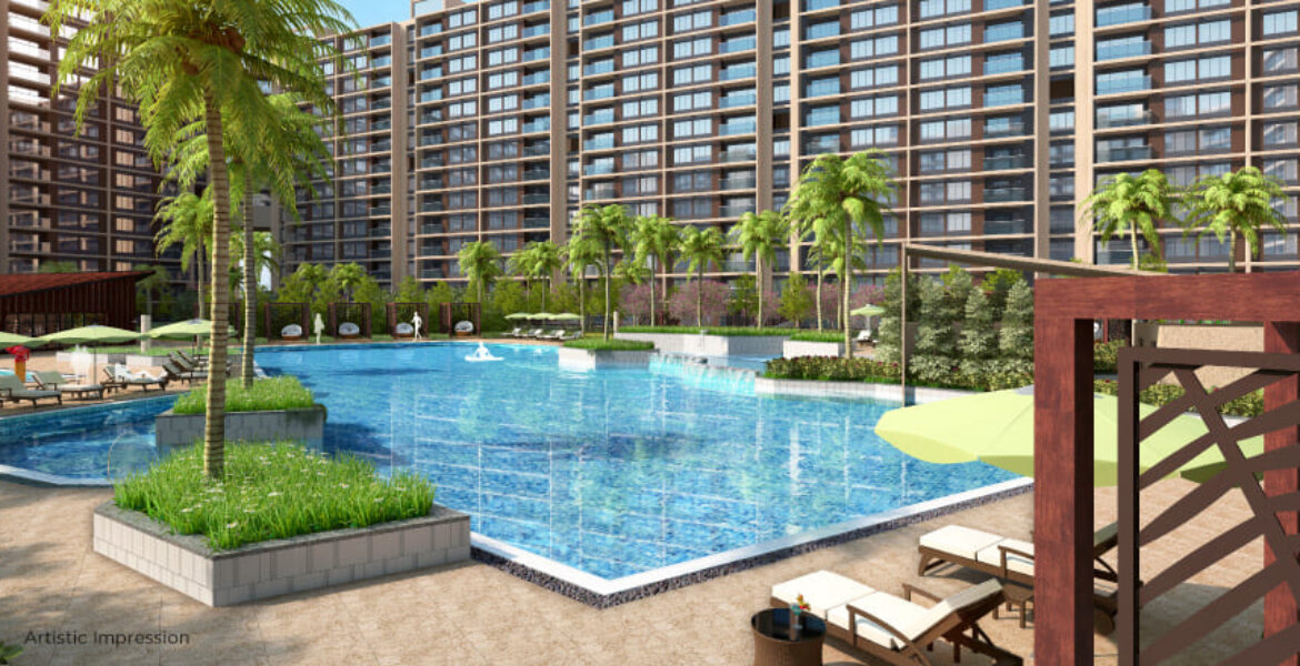 Kumar Palmspring Swimming Pool View